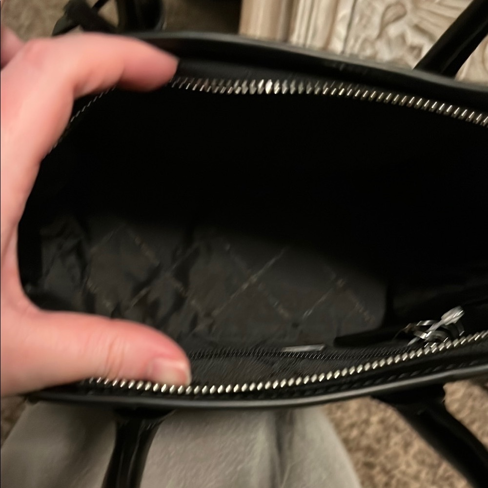 Michael Kors Black Leather Satchel Handbag - Picture 4 of 6